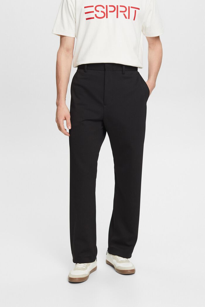Pantaloni in twill, BLACK, detail image number 0