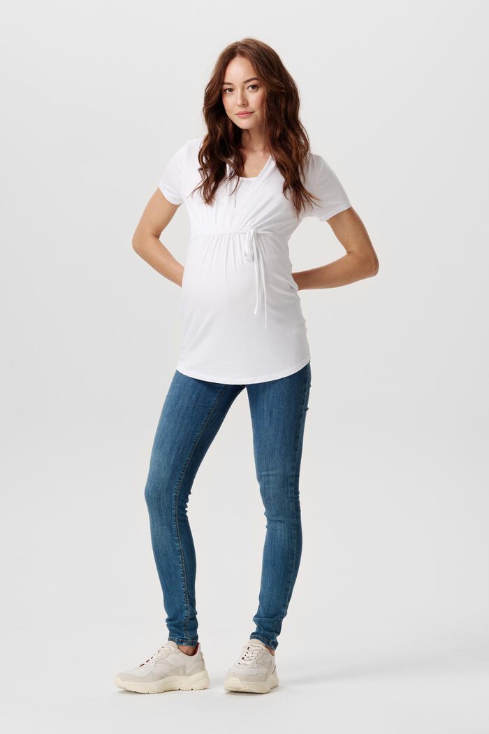 T-shirt con funzione allattamento, LENZING™ ECOVERO™, WHITE, detail image number 1