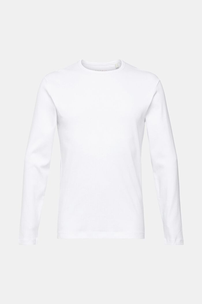 Maglia a manica lunga in jersey, WHITE, detail image number 6