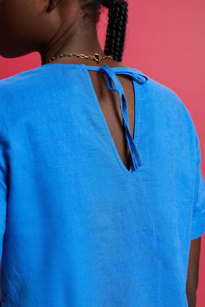 Blusa con intaglio, BRIGHT BLUE, detail image number 2