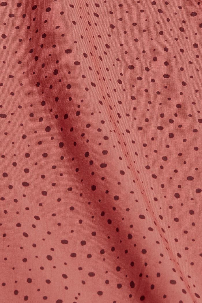 Blusa henley con stampa, LENZING™ ECOVERO™, CORAL, detail image number 4