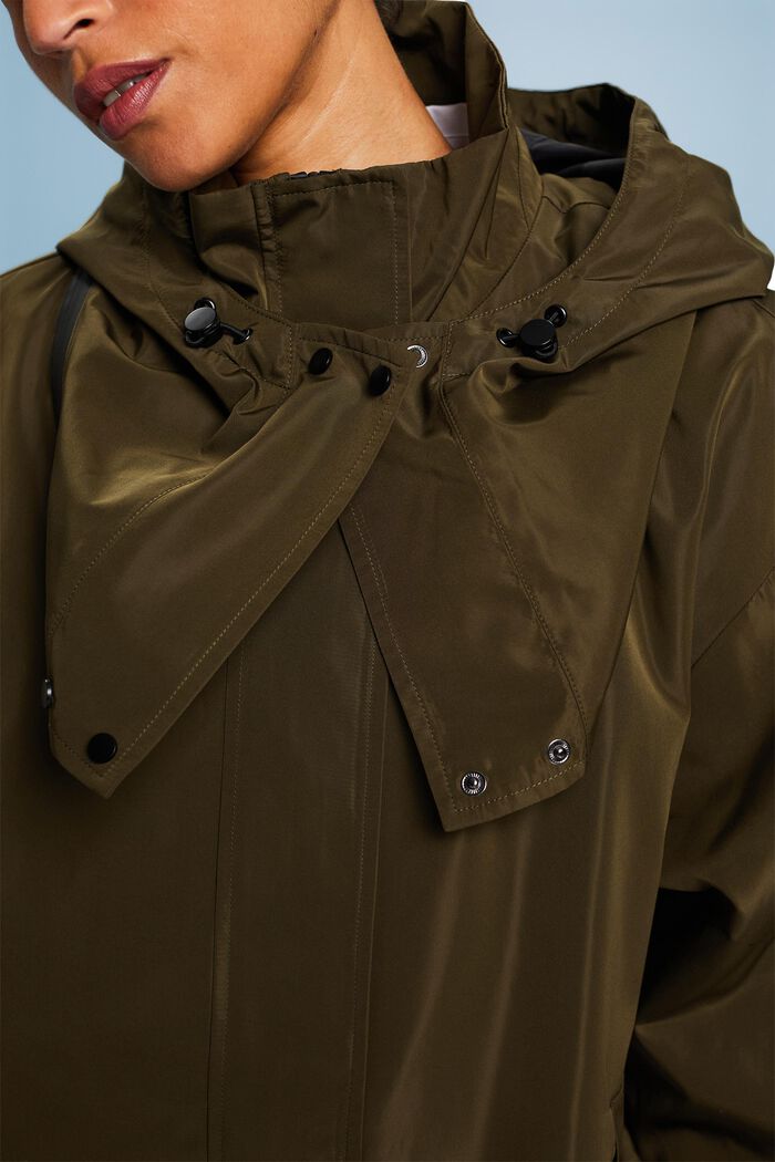 Cappotto con cappuccio rimovibile, KHAKI GREEN, detail image number 1