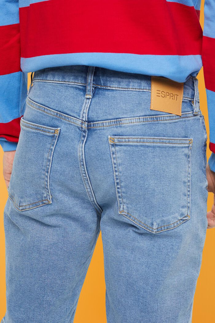 Pantaloncini in denim relaxed slim fit, BLUE MEDIUM WASHED, detail image number 4