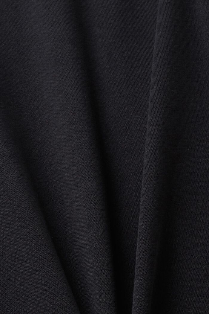 Top in cotone a maniche lunghe, BLACK, detail image number 6