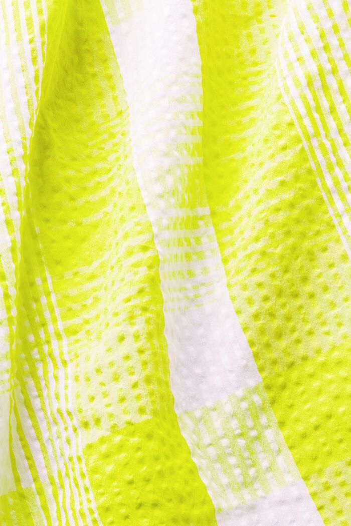 Camicia con bottoni in seersucker stampato, YELLOW, detail image number 4