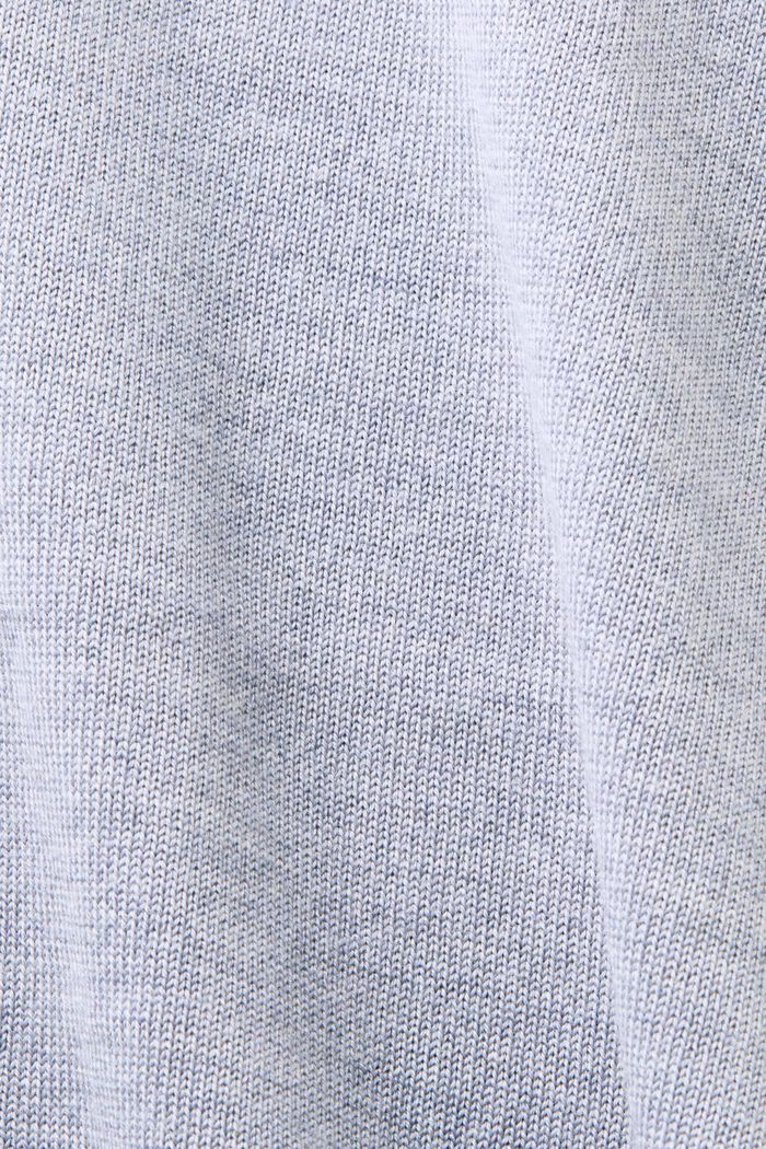 Pullover in lana a maniche corte, LIGHT GREY, detail image number 5