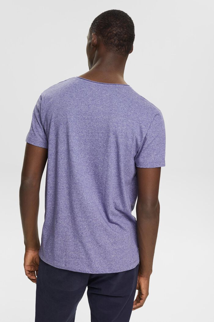 In materiale riciclato: t-shirt melangiata in jersey, DARK PURPLE, detail image number 3