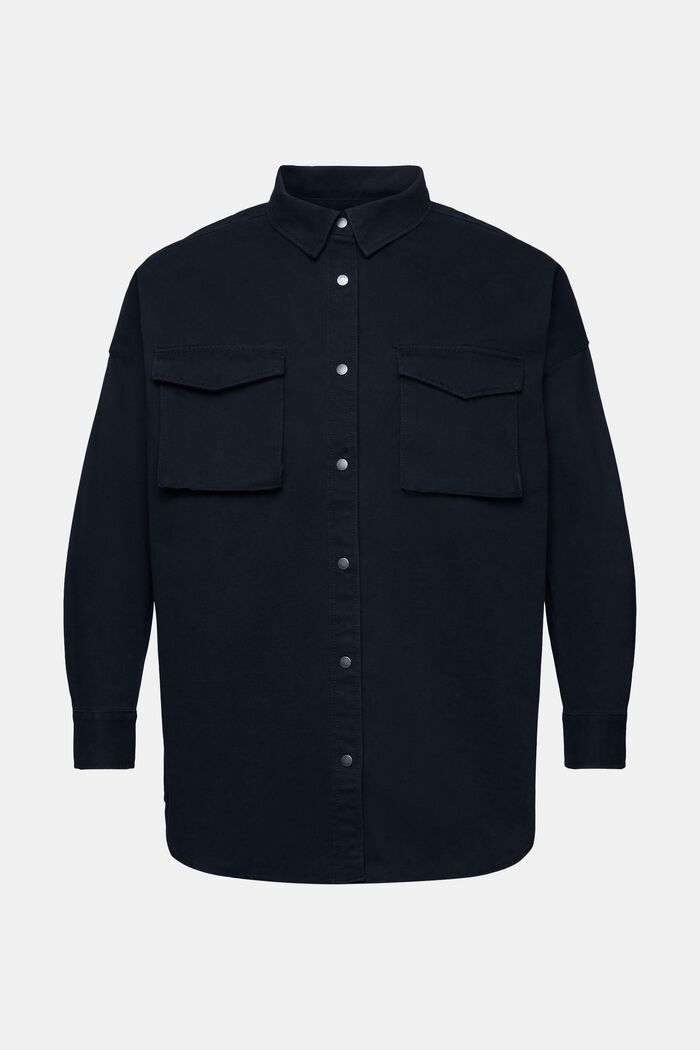 Camicia blusata a maniche lunghe, BLACK, detail image number 6