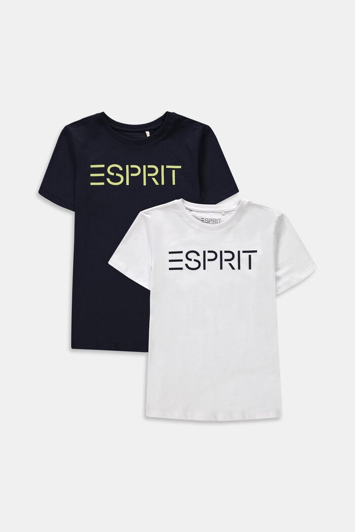 T-shirt con logo in confezione doppia, 100% cotone