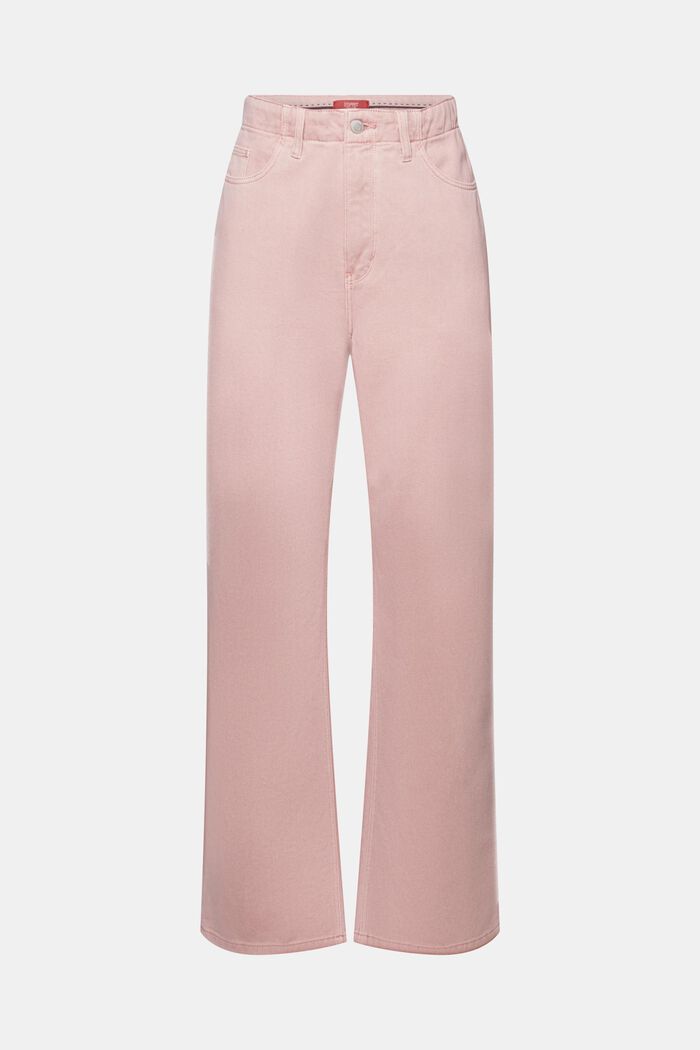 Pantaloni in twill a gamba larga, 100% cotone, OLD PINK, detail image number 8