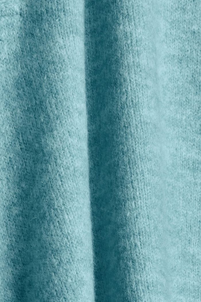 Con lana: gilet con scollo a V, LIGHT AQUA GREEN, detail image number 4