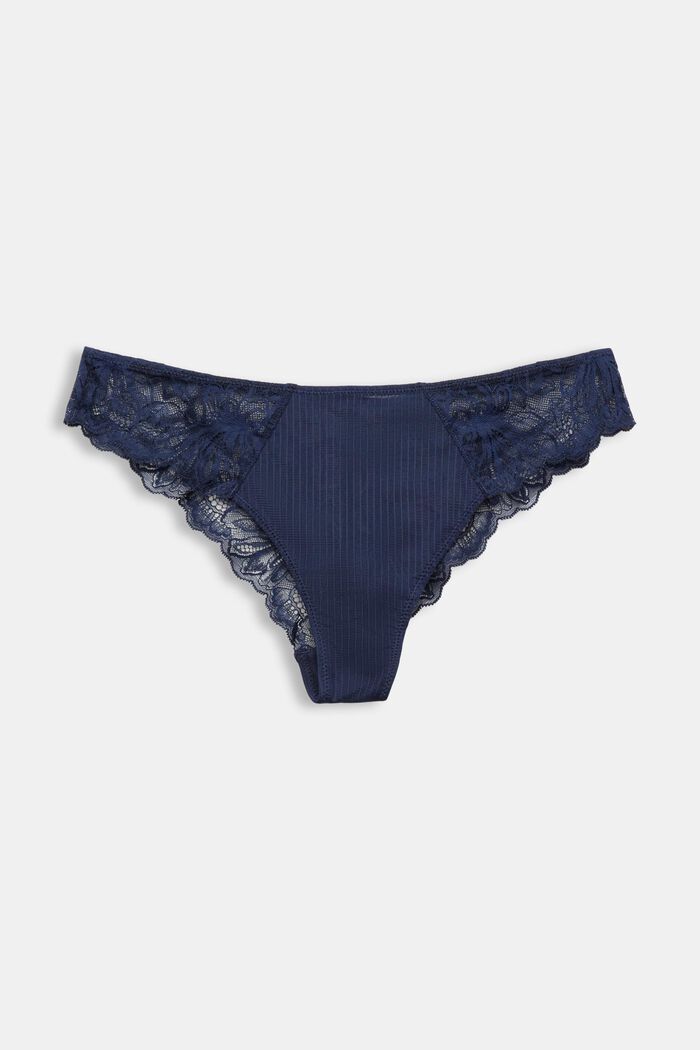 Slip in pizzo dal taglio audace, NAVY, detail image number 5