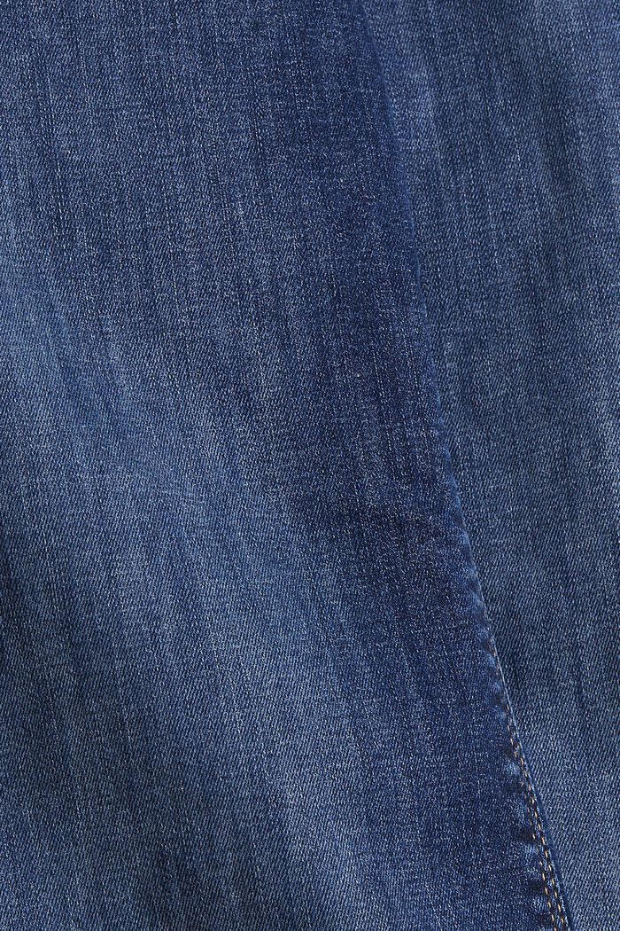 In materiale riciclato: jeans elasticizzati con lavaggio, BLUE DARK WASHED, detail image number 4