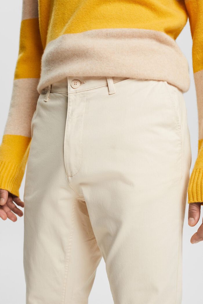 Pantaloni chino con gamba slim, LIGHT BEIGE, detail image number 4