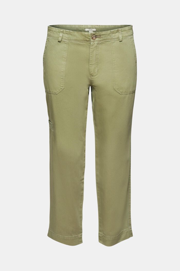 Pantaloni capri di cotone Pima, LIGHT KHAKI, detail image number 6