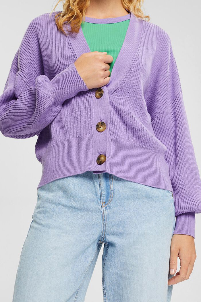 Cardigan in maglia, LILAC, detail image number 0