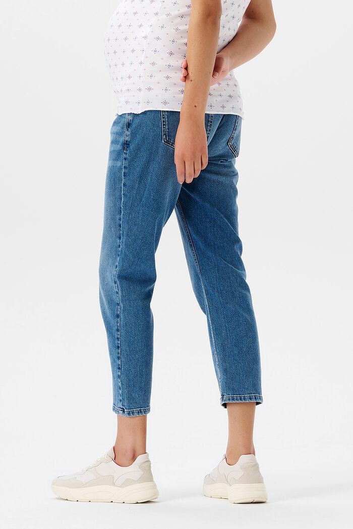 Jeans dalla gamba accorciata con fascia premaman che ricopre completamente la pancia, MEDIUM WASHED, detail image number 1