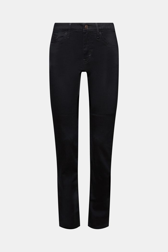 Jeans Slim Fit stretch a vita media, BLACK RINSE, detail image number 7