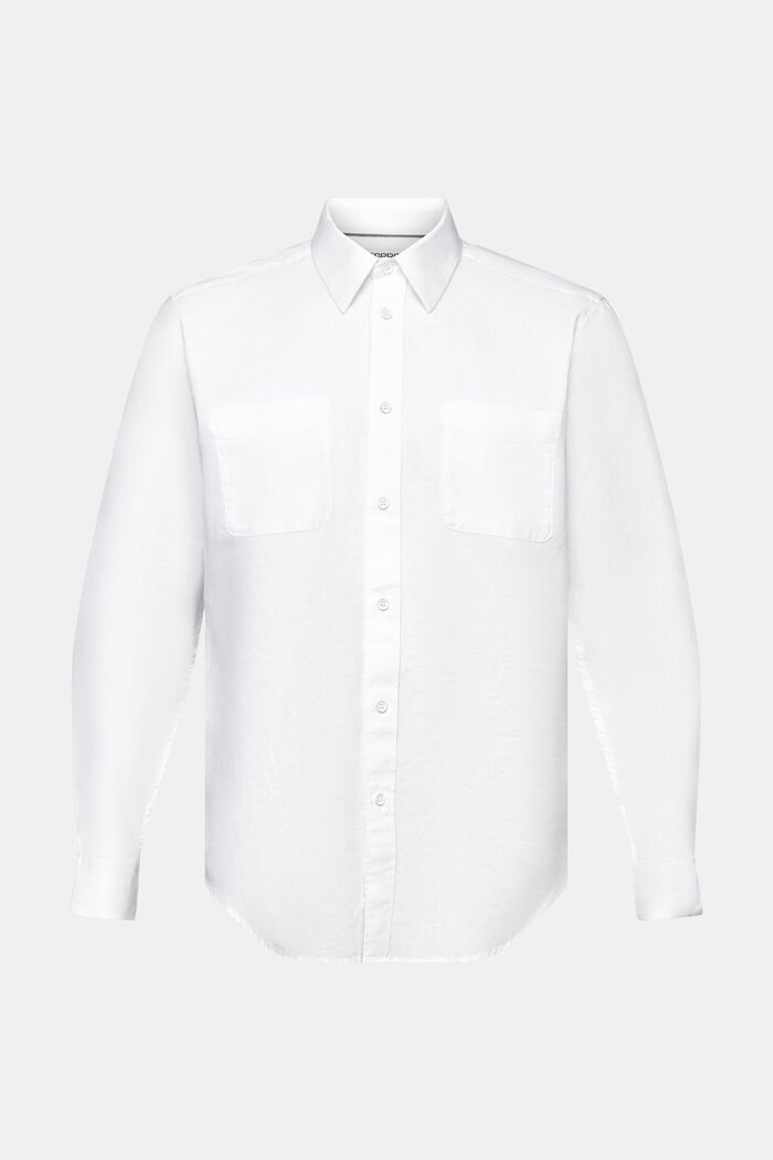 Camicia a maniche lunghe, WHITE, detail image number 6