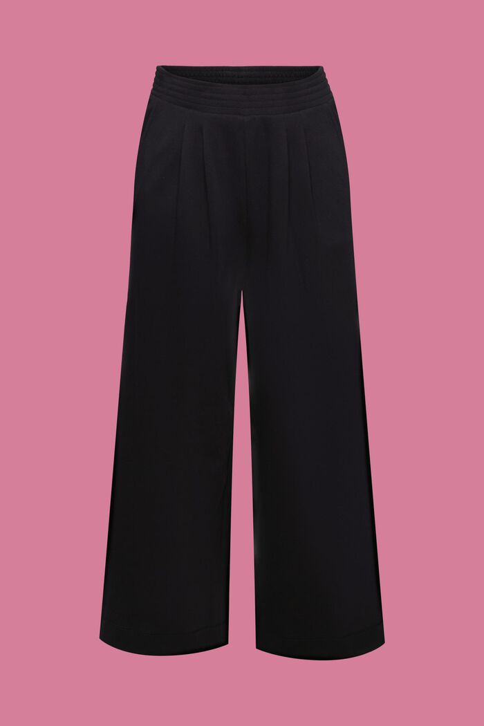 Pantaloni cropped in jersey, 100% cotone, BLACK, detail image number 7