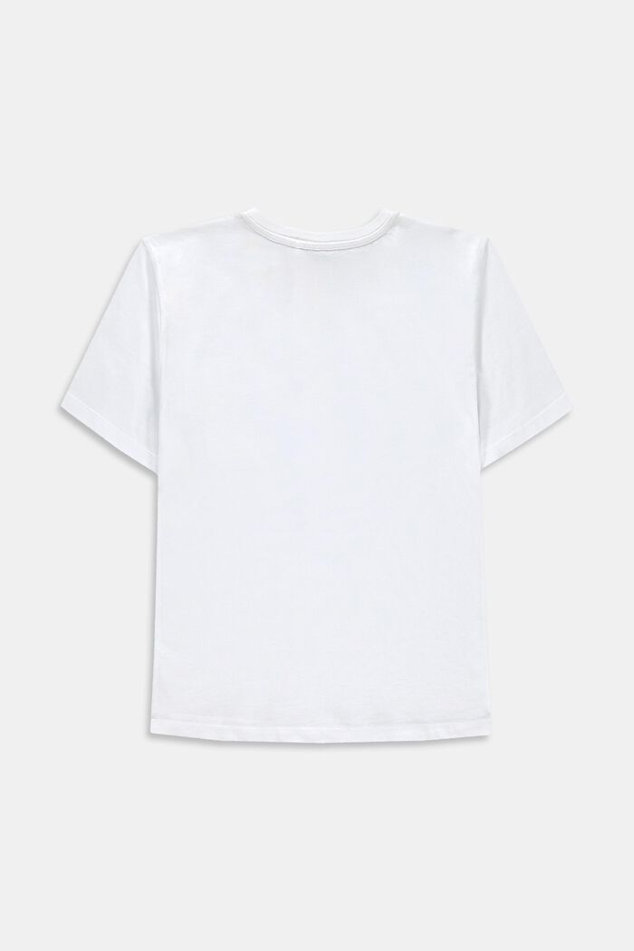 T-shirt con tasca sul petto, 100% cotone, WHITE, overview