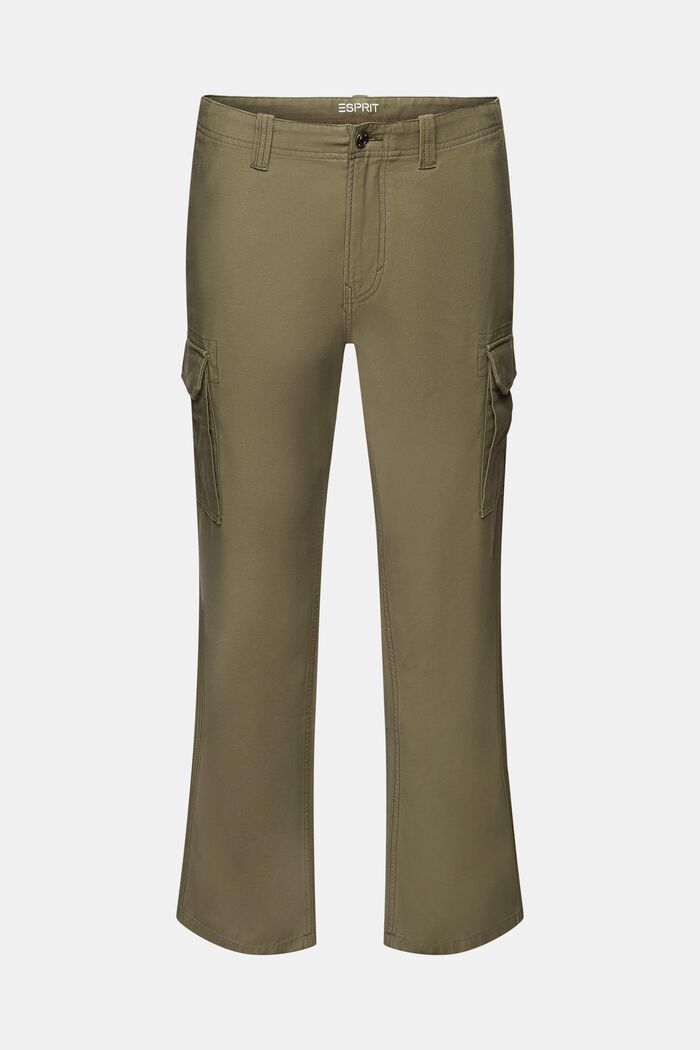 Pantaloni cargo in cotone, KHAKI GREEN, detail image number 7