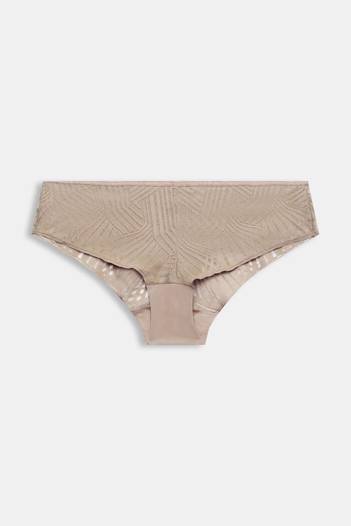 Shorts a culotte brasiliana in pizzo, LIGHT TAUPE, detail image number 4