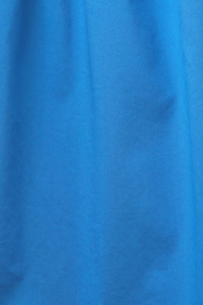 Blusa a spalle scoperte in popeline, BRIGHT BLUE, detail image number 6