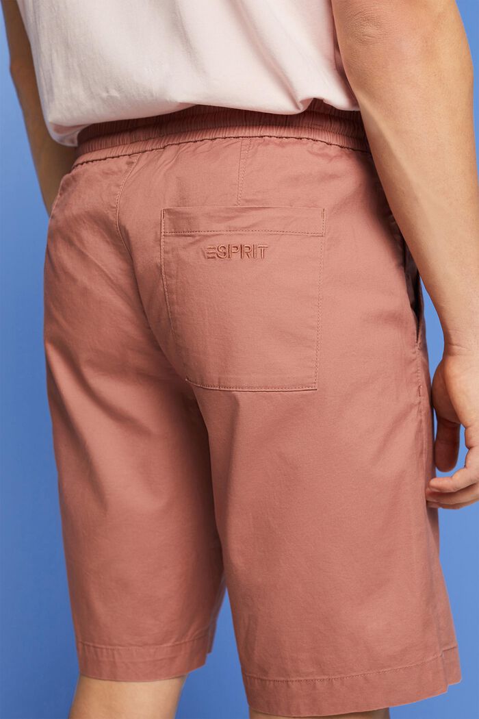 Shorts in twill di cotone, DARK OLD PINK, detail image number 4