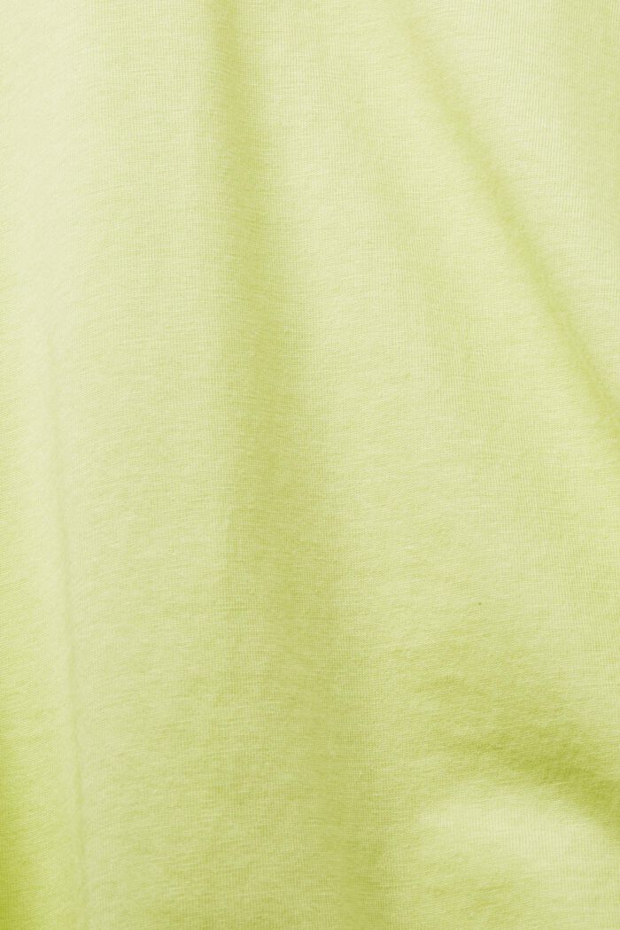 T-shirt oversize cropped, 100% cotone, LIME YELLOW, detail image number 5