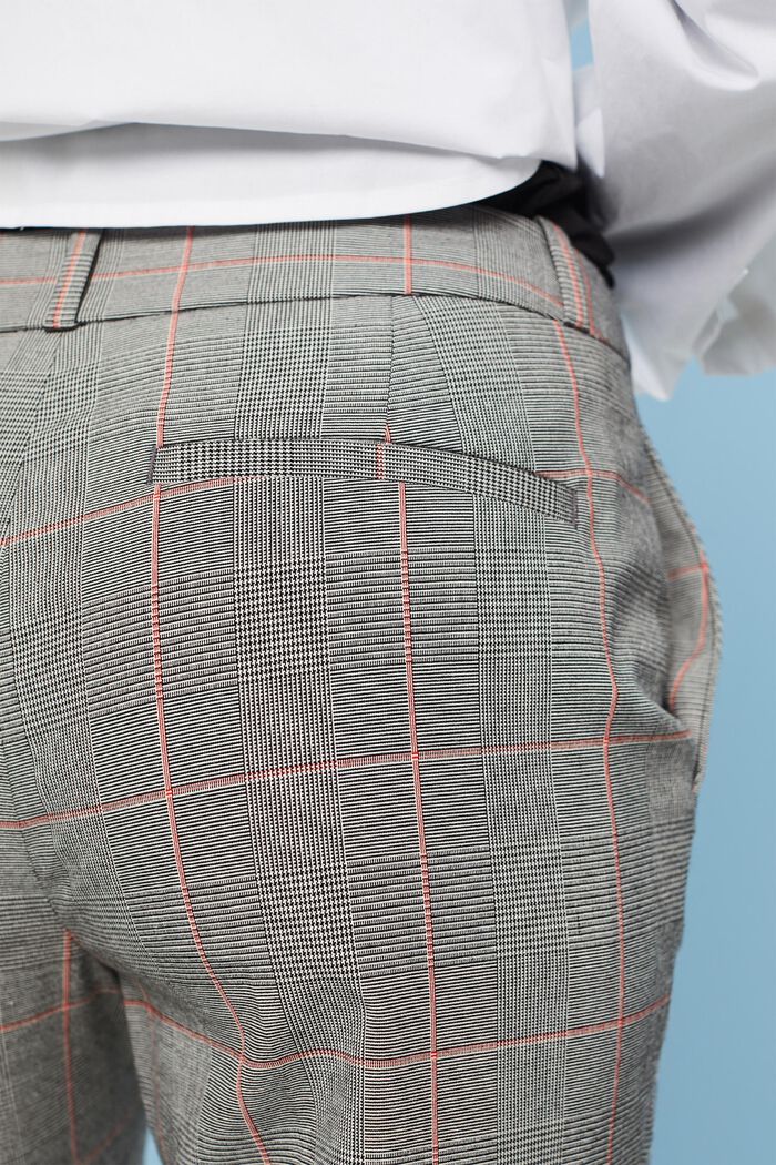 Pantaloni a quadri con gamba dritta, MEDIUM GREY, detail image number 4