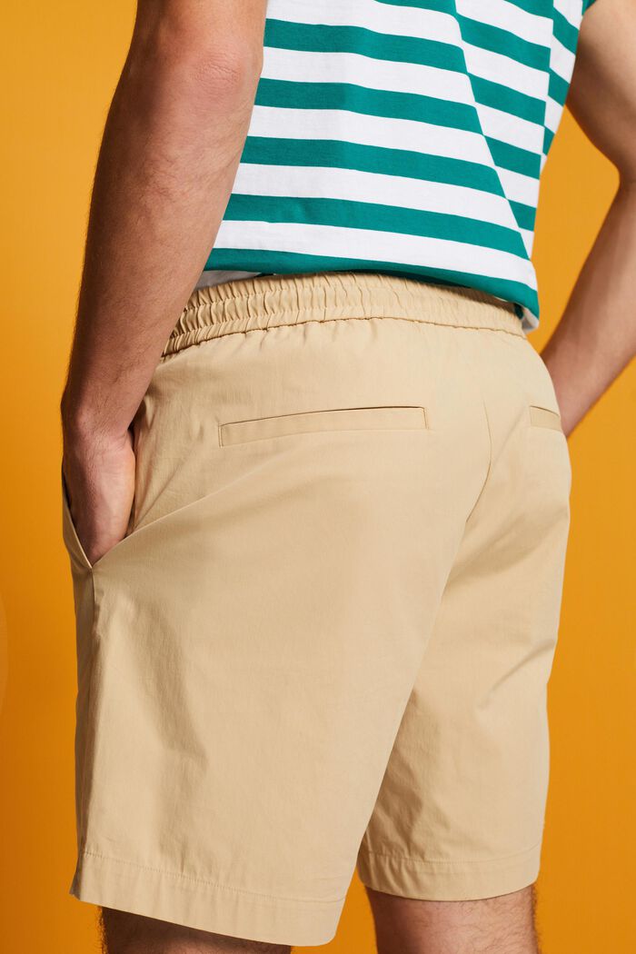 Pantaloncini in popeline di cotone, SAND, detail image number 4