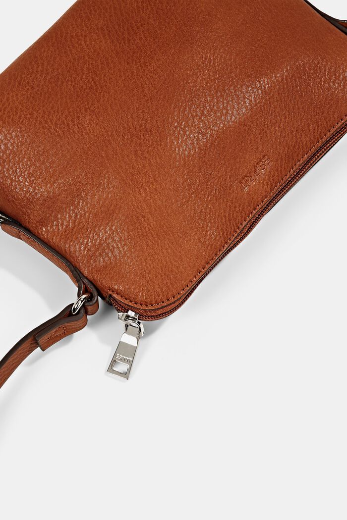 Vegan: borsa a tracolla in similpelle, RUST BROWN, detail image number 2