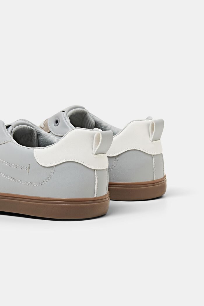 Sneakers in similpelle, LIGHT GREY, detail image number 4