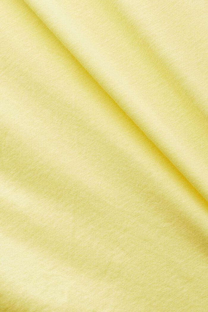 T-shirt in jersey con logo, PASTEL YELLOW, detail image number 5