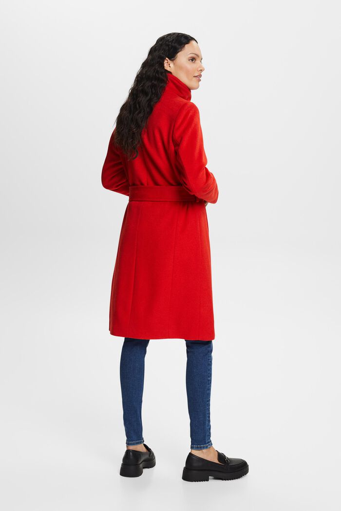 Riciclato: cappotto in misto lana con cachemire, RED, detail image number 3