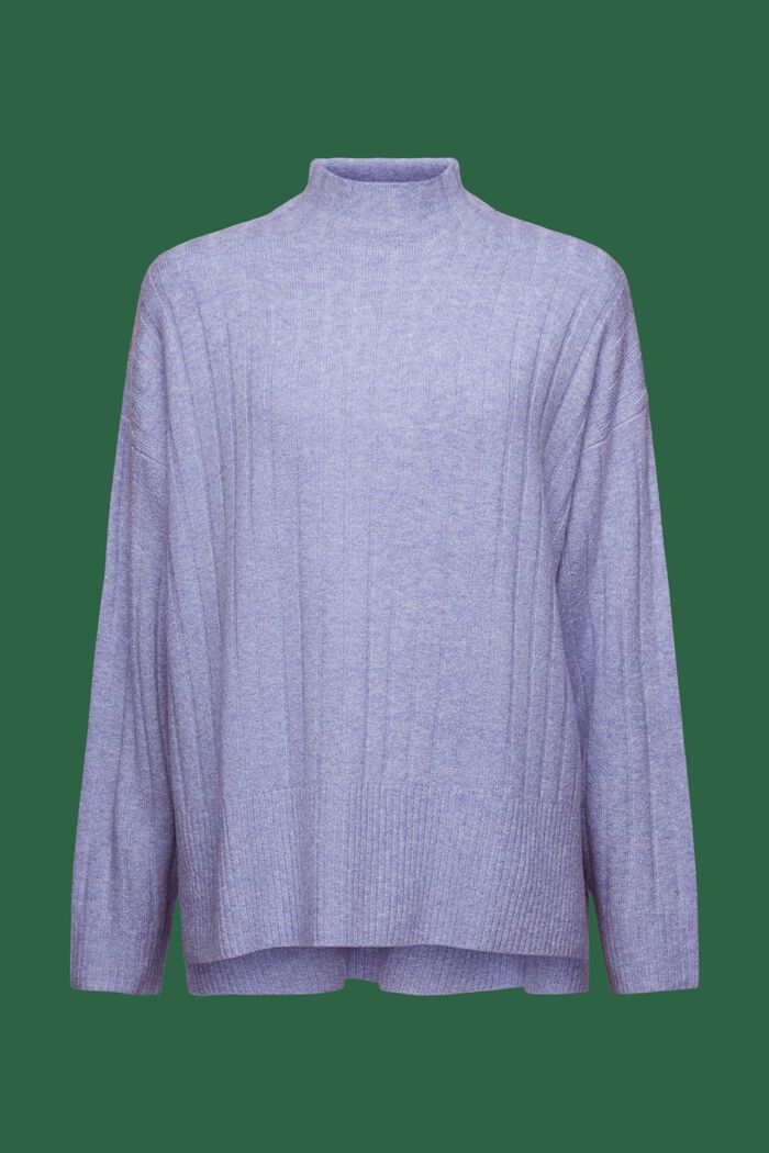Pullover in maglia a coste piatte, BLUE LAVENDER, detail image number 6