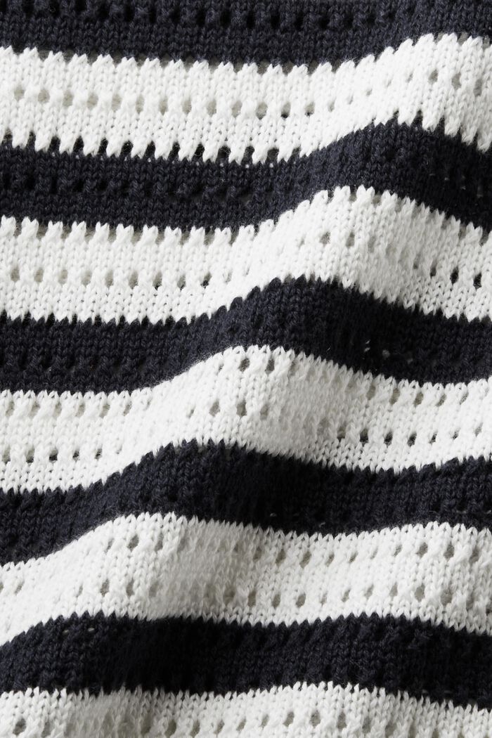 Pullover a maglia traforata con righe, OFF WHITE, detail image number 5