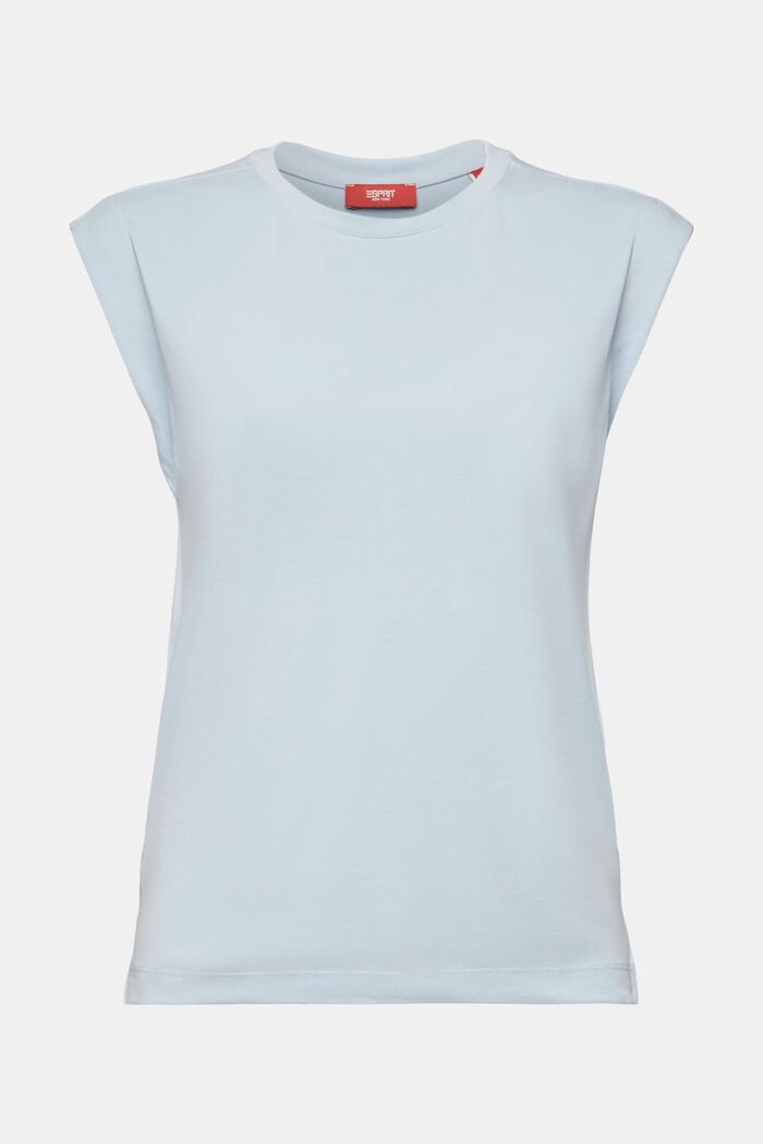 Top in jersey morbido al tatto, LIGHT BLUE, detail image number 6