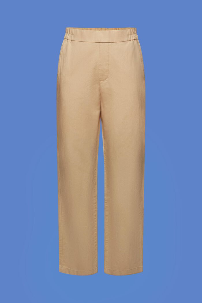 Pantaloni da infilare, misto lino, SAND, detail image number 7