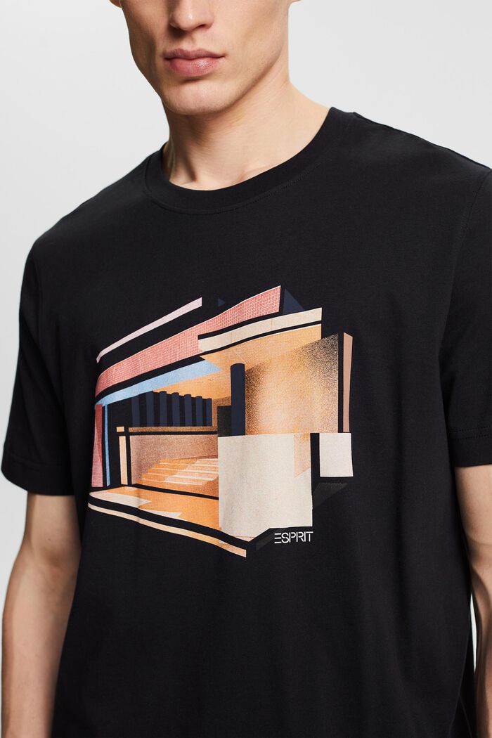 T-shirt con stampa grafica, BLACK, detail image number 3