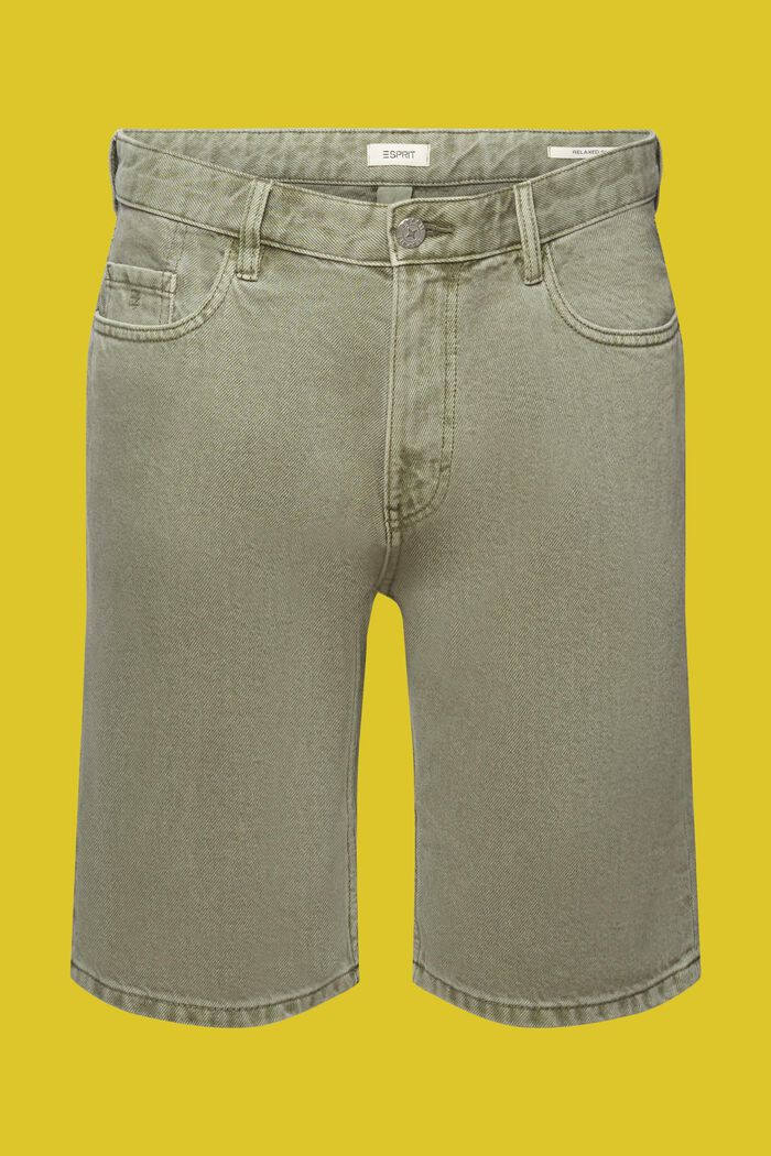 Shorts in denim colorato, GREEN, detail image number 6