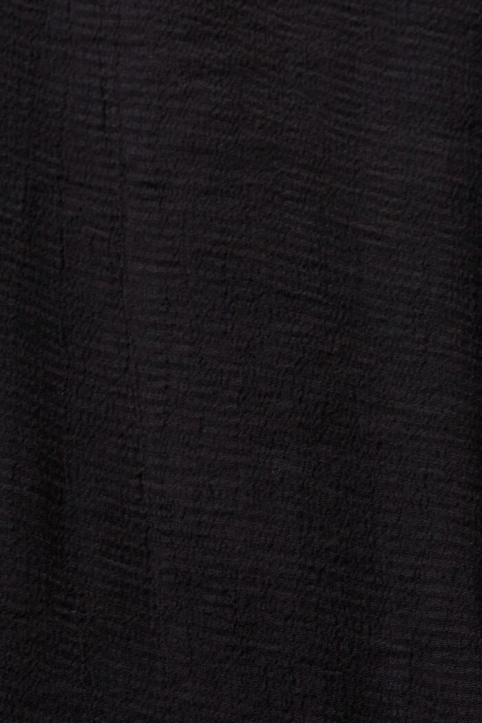 Blusa in crêpe con scollo a V, BLACK, detail image number 5
