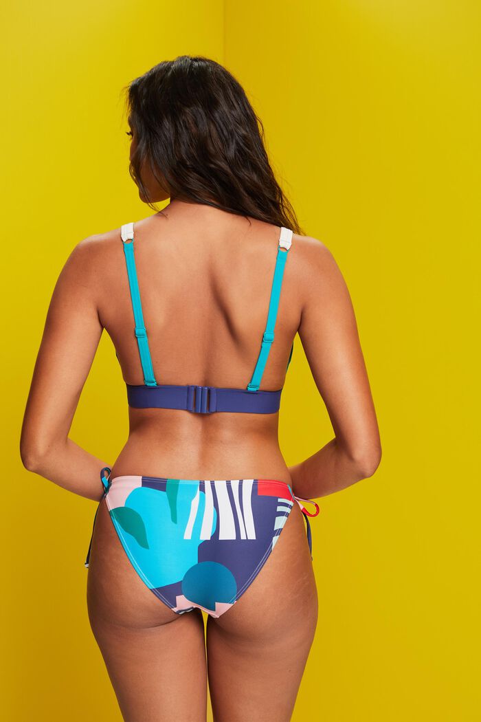Top da bikini imbottito con blocchi di colore, TEAL GREEN, detail image number 2