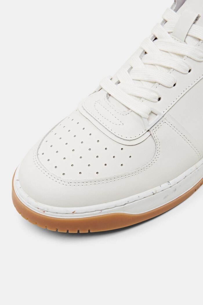 Sneakers alte in pelle, WHITE, detail image number 3