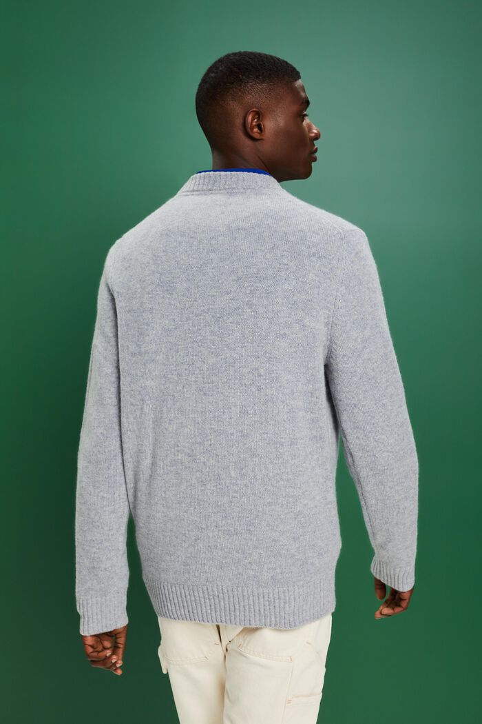 Pullover in cashmere, LIGHT GREY, detail image number 4