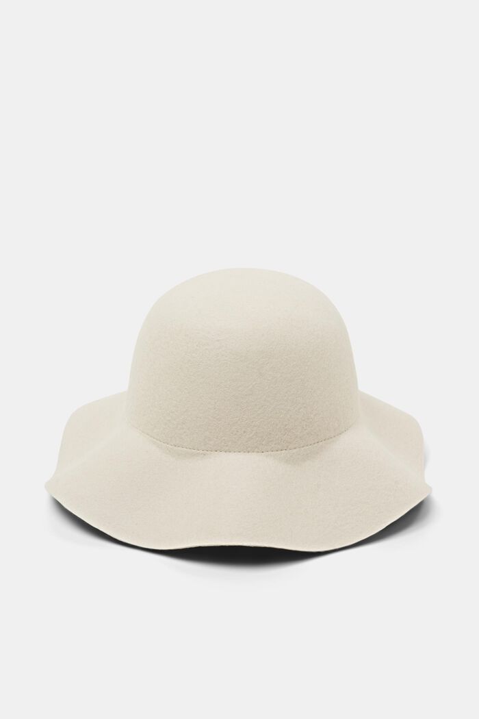 Cappello in feltro di lana, OFF WHITE, detail image number 0