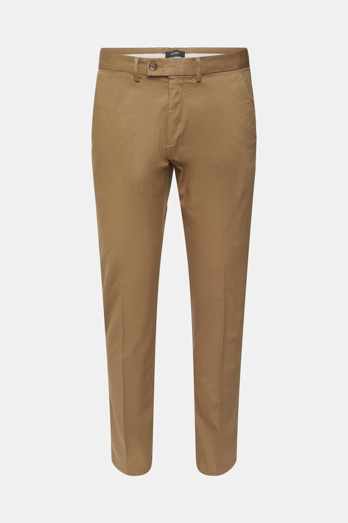 Pantaloni chino elasticizzati in cotone, BEIGE, detail image number 2
