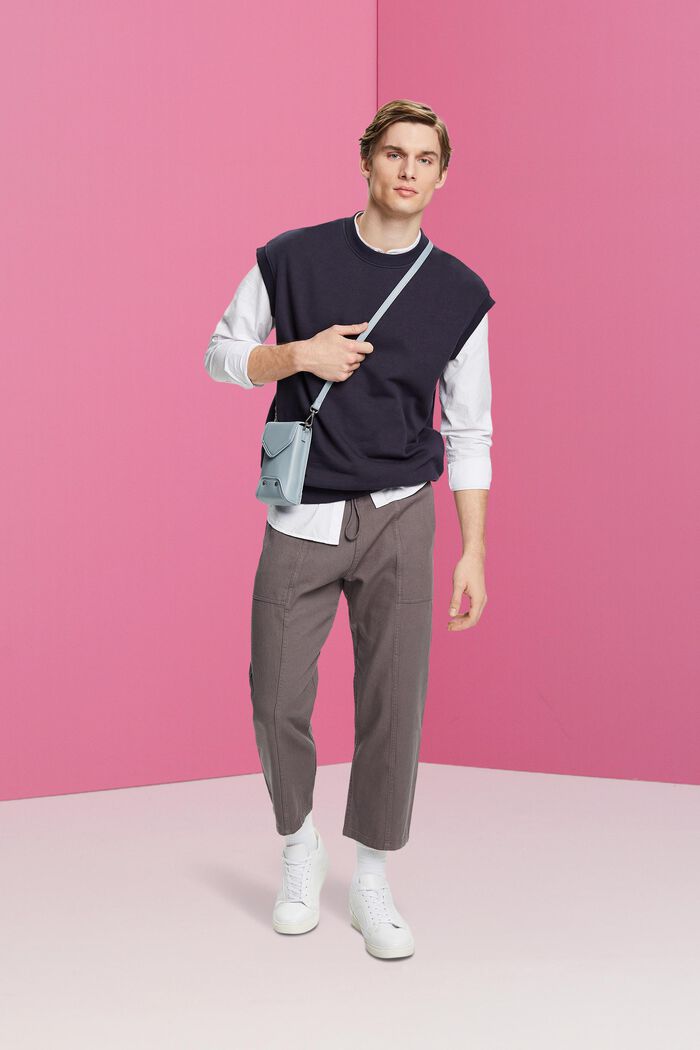 Camicia Slim Fit strutturata con colletto alto, WHITE, detail image number 1
