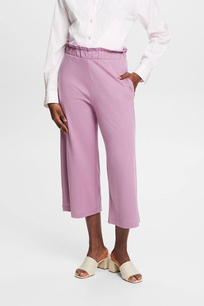 Pantaloni culotte con pinces, MAUVE, detail image number 0